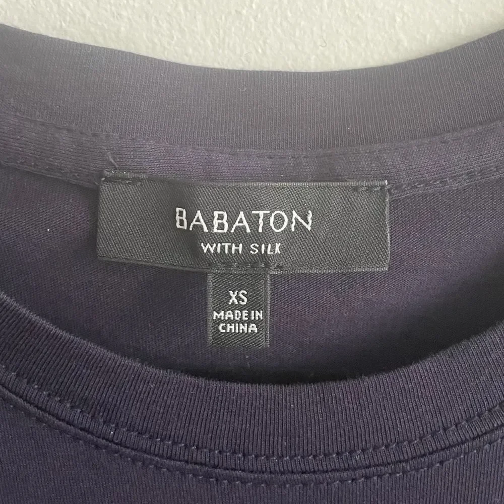 ARITZIA Babaton Silk Sleeveless Midi Dress Navy Blue XS - Picture 4 of 4